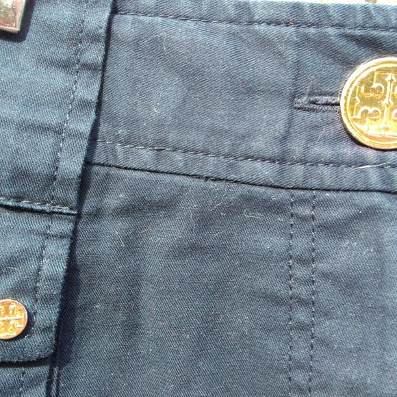 Tory Burch navy mini skirt size 4 cotton spandex - Picture 4 of 5